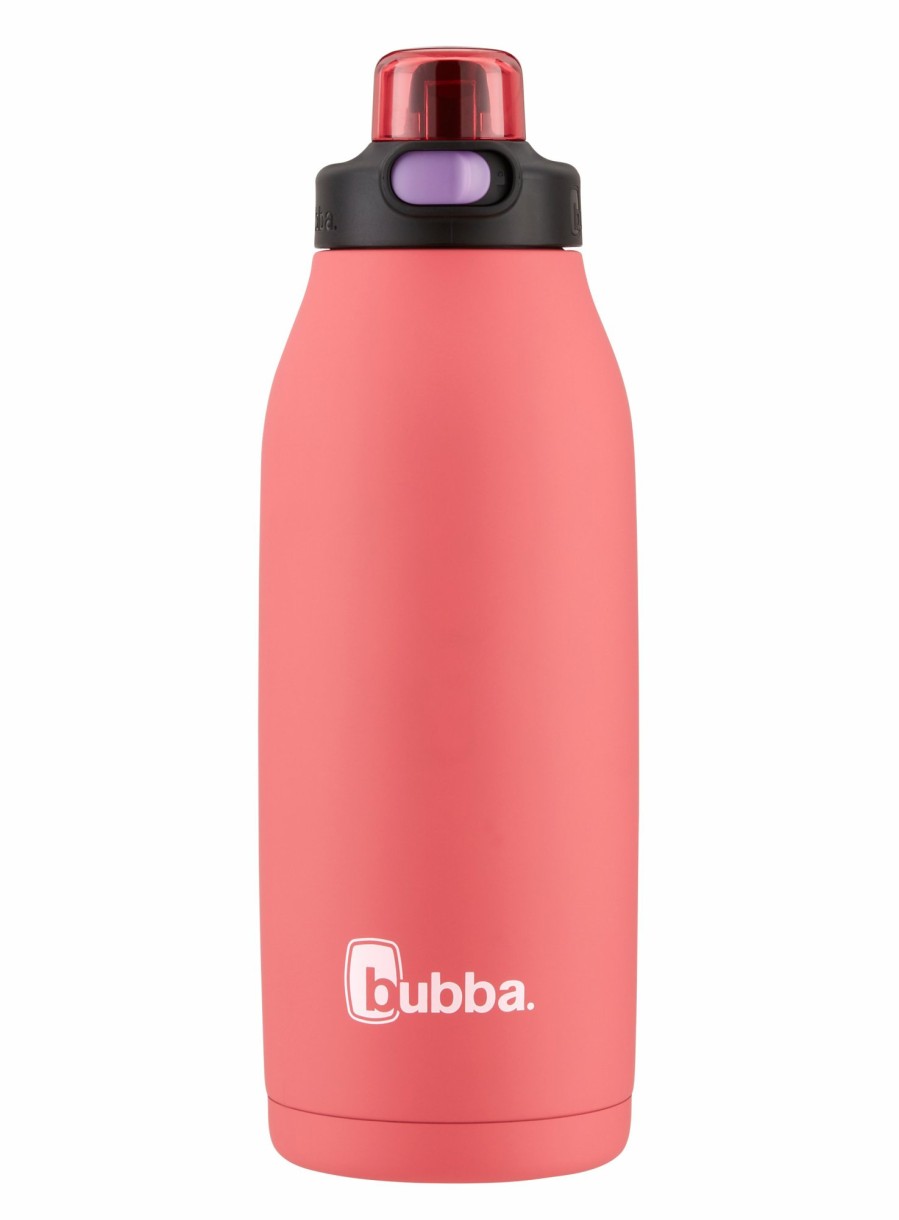 Coleman Bubba Radiant Stainless Steel Rubberized Water Bottle With Straw, 40 Oz., Electric Berry Tailgate Must-Haves