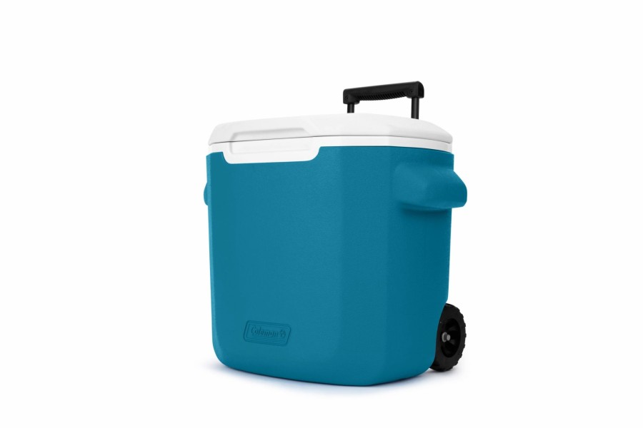 Coleman Chiller 28-Quart Cooler With Wheels On The Sidelines