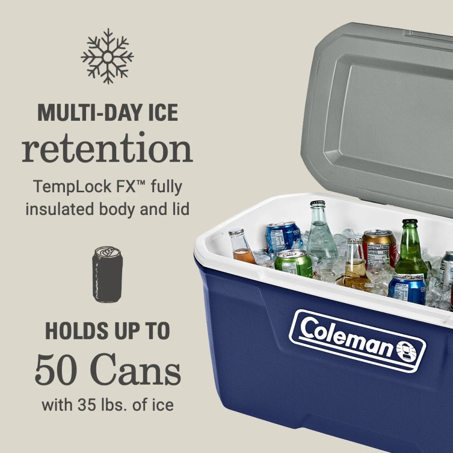 Coleman 316 Series 70-Quart Hard Cooler On The Sidelines