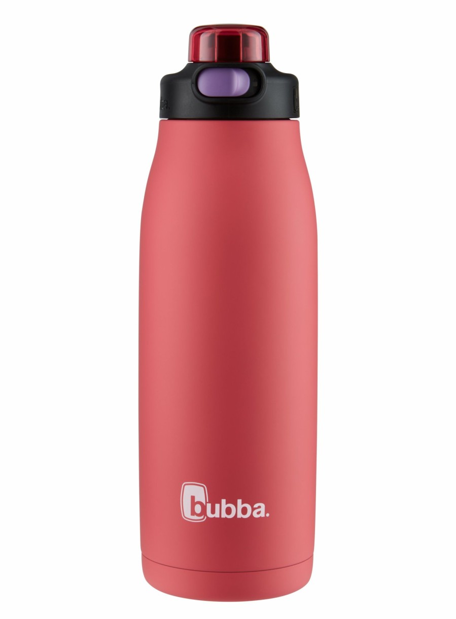 Coleman Bubba Radiant Stainless Steel Rubberized Chug Water Bottle, 32 Oz., Electric Berry Tailgate Must-Haves