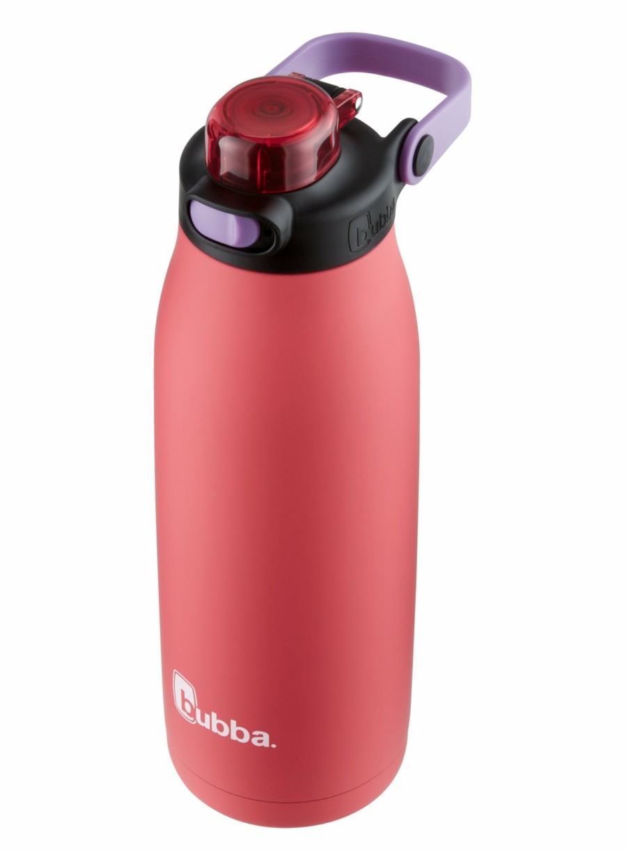 Coleman Bubba Radiant Stainless Steel Rubberized Chug Water Bottle, 32 Oz., Electric Berry Tailgate Must-Haves