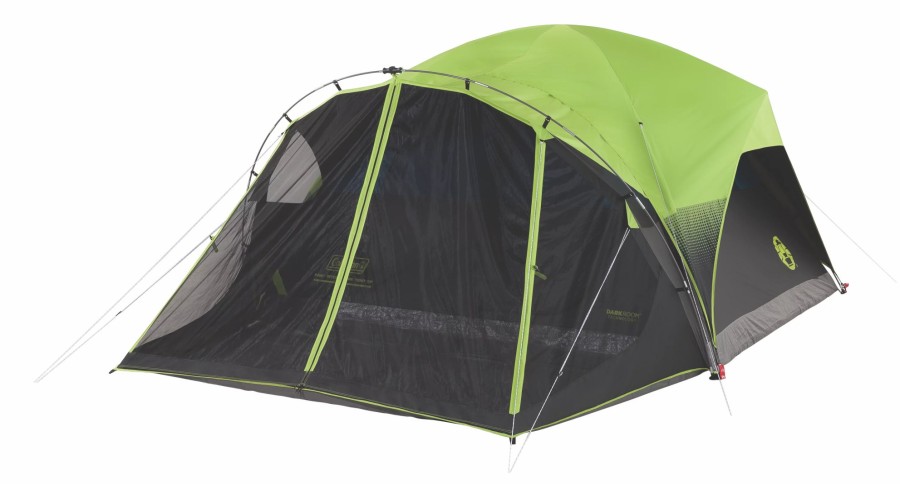 Coleman 6-Person Carlsbad Dark Room Dome Camping Tent With Screen Room Dome Tents