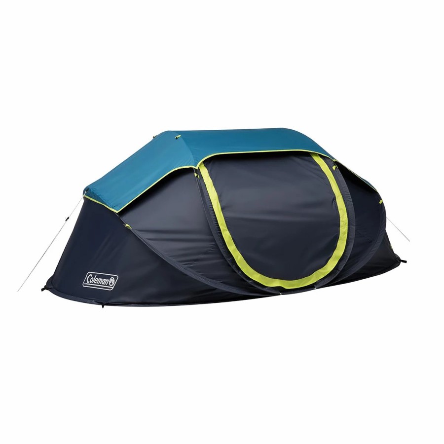 Coleman 4-Person Camp Burst Pop-Up Tent With Dark Room Technology Dome Tents