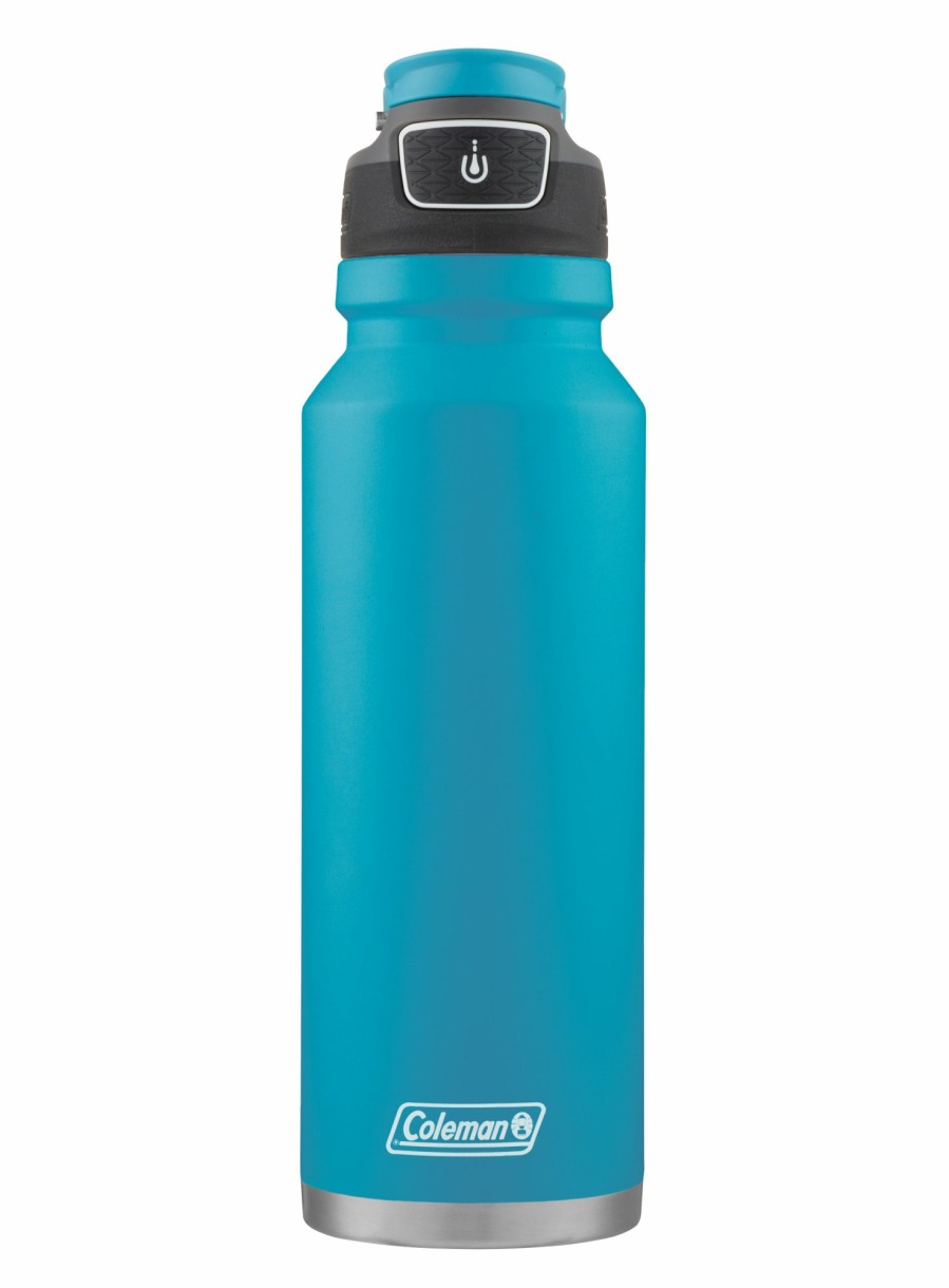 Coleman Freeflow Autoseal® 40 Oz Stainless Steel Water Bottle, Caribbean Sea Tailgate Must-Haves