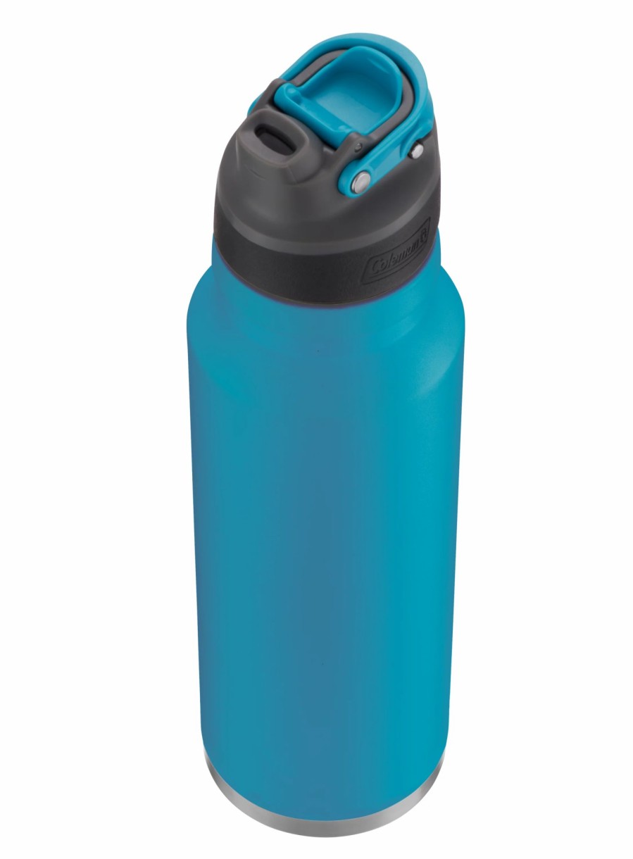 Coleman Freeflow Autoseal® 40 Oz Stainless Steel Water Bottle, Caribbean Sea Tailgate Must-Haves