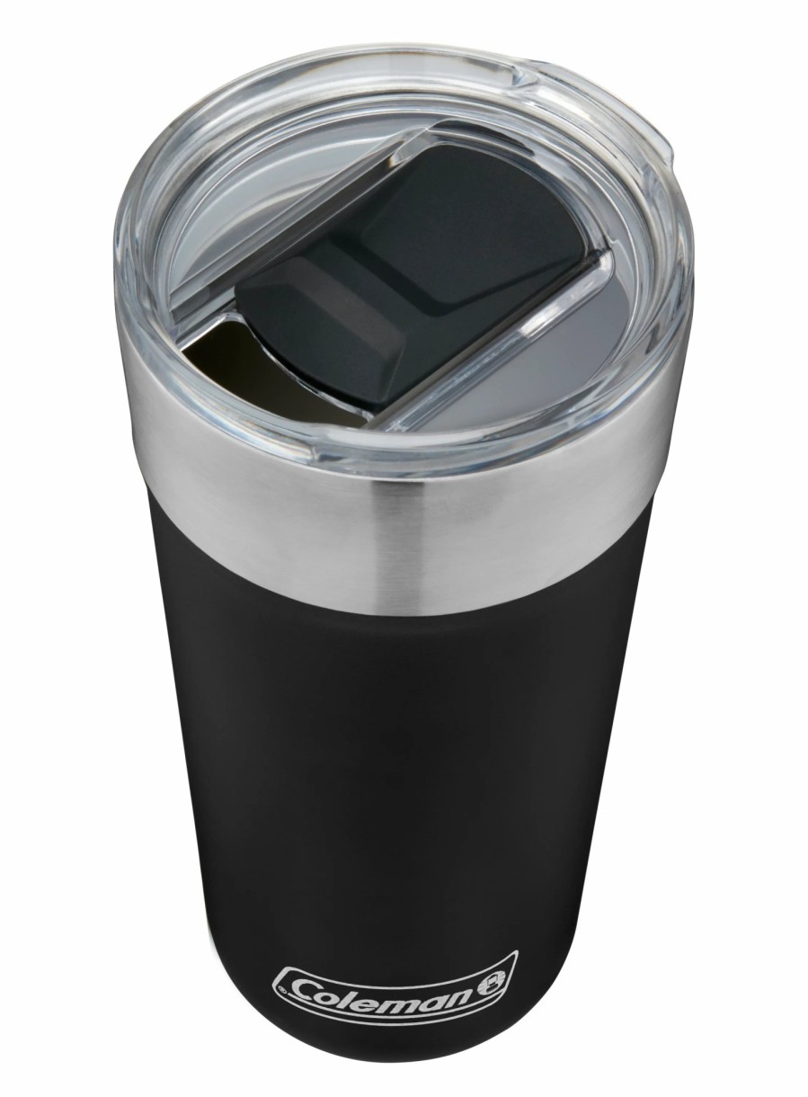 Coleman 20Oz. Brew Stainless Steel Insulated Tumbler, Black Tailgate Must-Haves