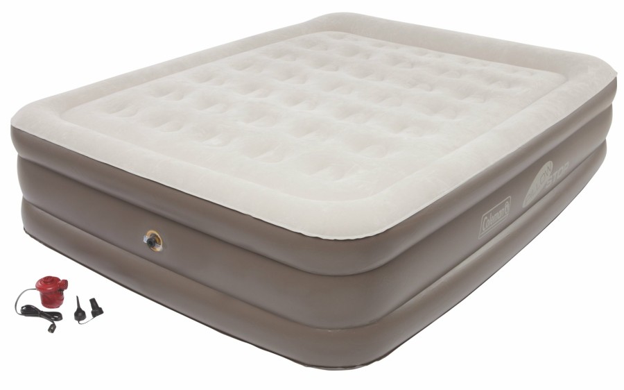 Coleman Supportrest Plus Pillowstop Double High Airbed With Pump Queen Emergency Prep