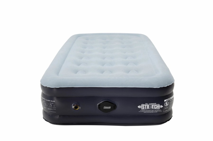 Coleman Supportrest Double-High Airbed With Built-In Rechargeable Pump Twin Airbeds & Pumps