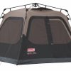 Coleman 4-Person Cabin Camping Tent With Instant Setup Cabin Tents