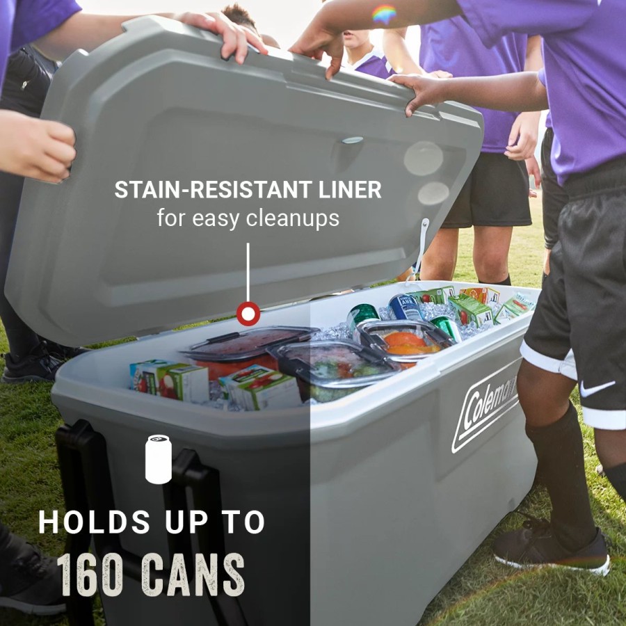 Coleman 316 Series 100-Quart Wheeled Cooler On The Sidelines