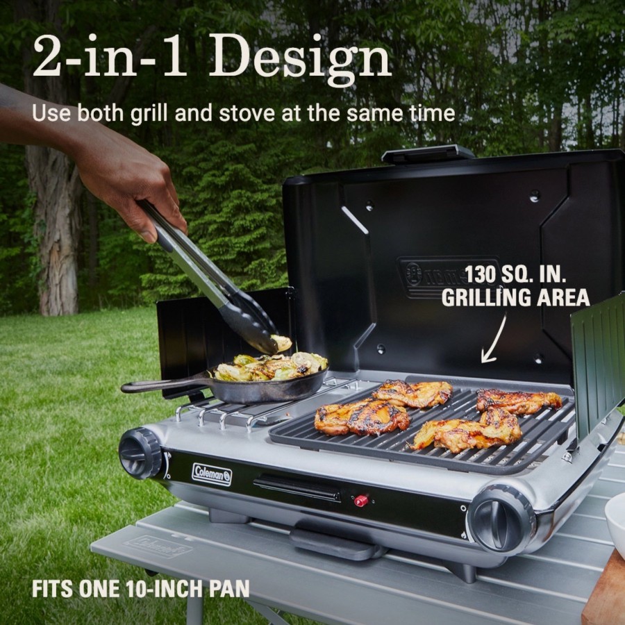 Coleman Classic 2-In-1 Camping Grill/Stove Grill/Stove Combos