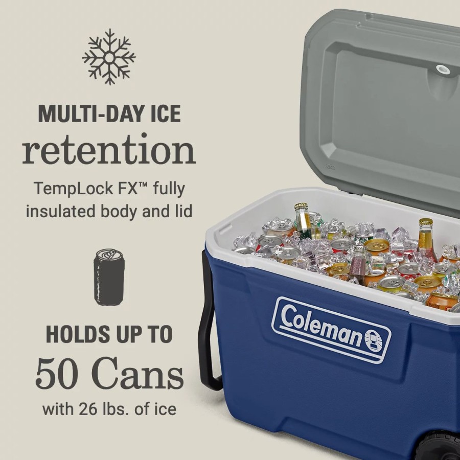 Coleman 316 Series 62-Quart Wheeled Cooler On The Sidelines