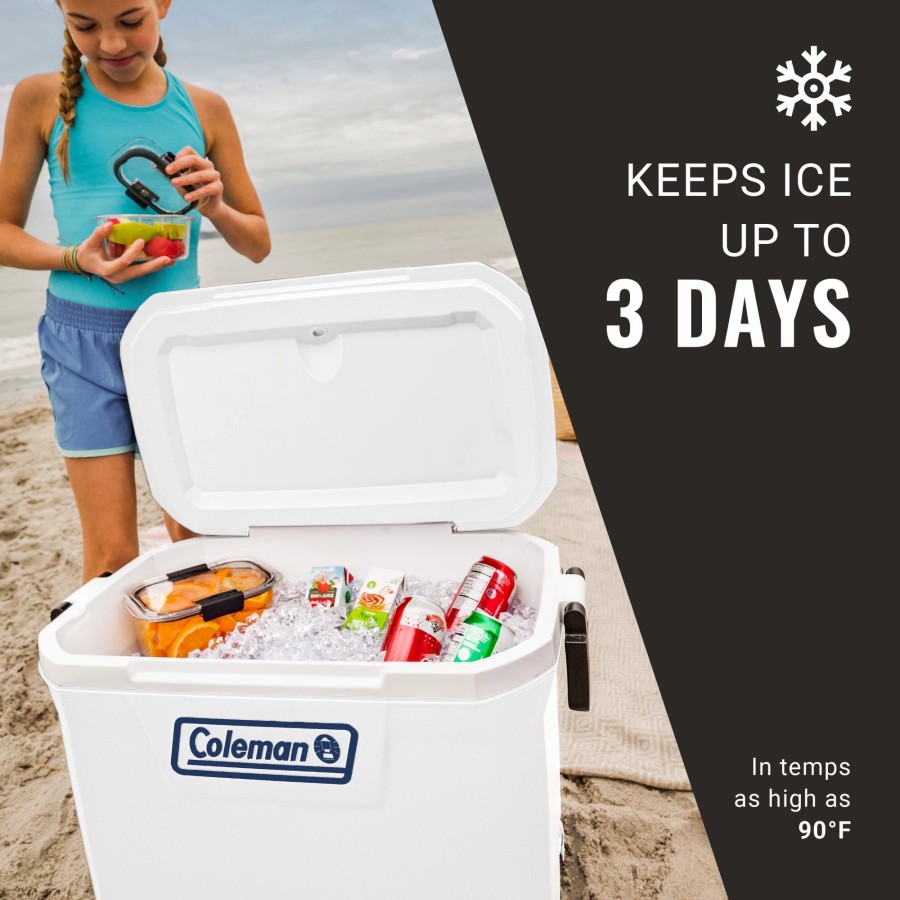 Coleman 316 Series 52-Quart Marine Hard Cooler On The Sidelines