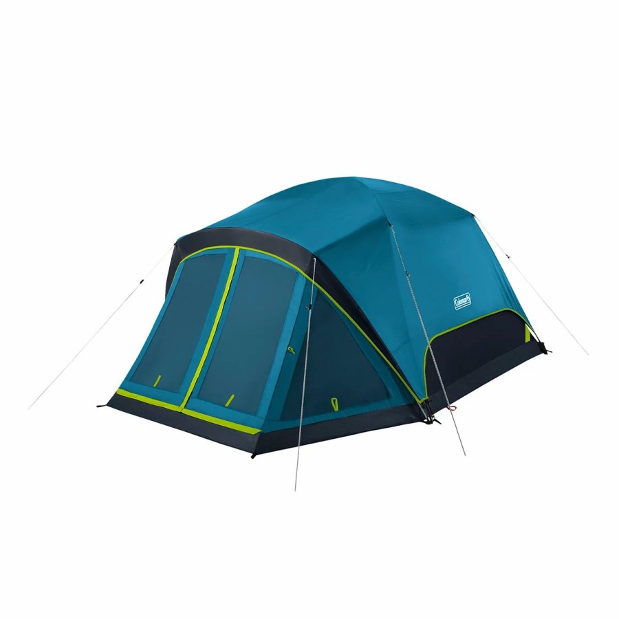 Coleman Skydome 4-Person Screen Room Camping Tent With Dark Room Technology Dome Tents