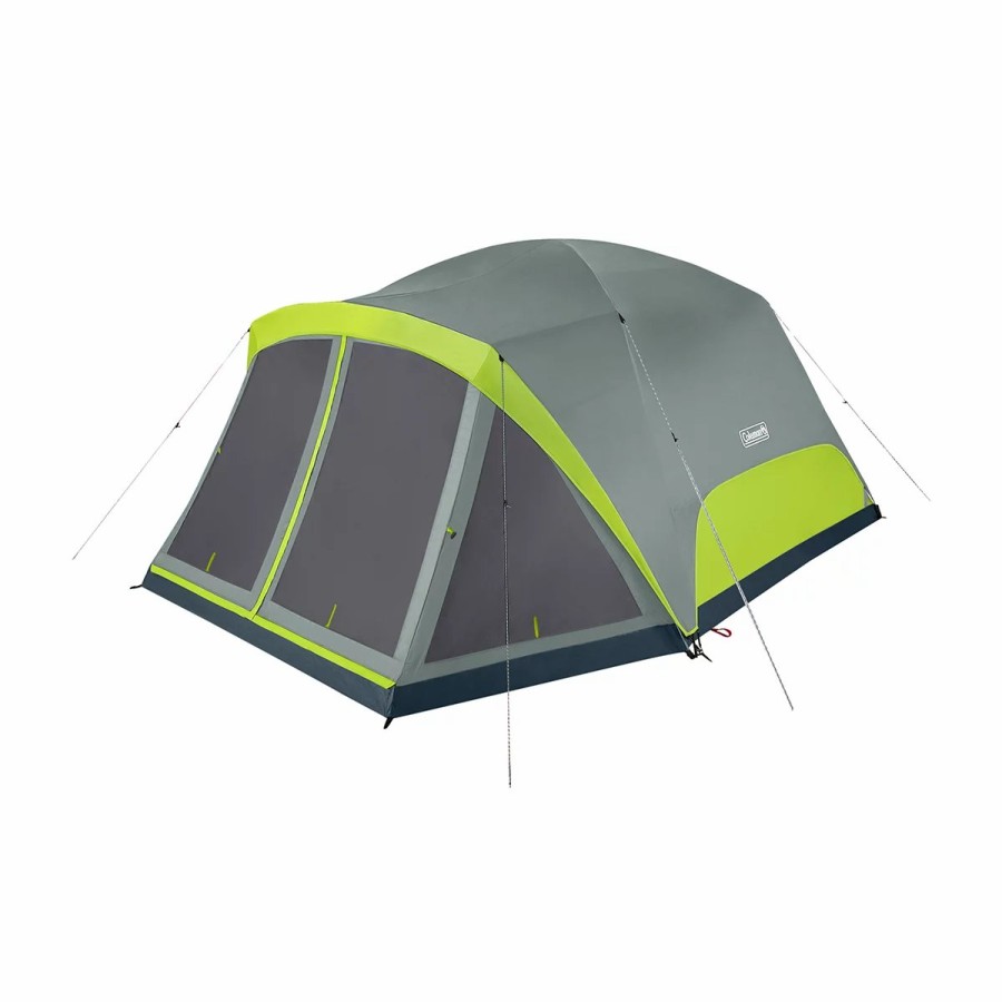 Coleman Skydome 8-Person Camping Tent With Screen Room, Rock Grey Dome Tents