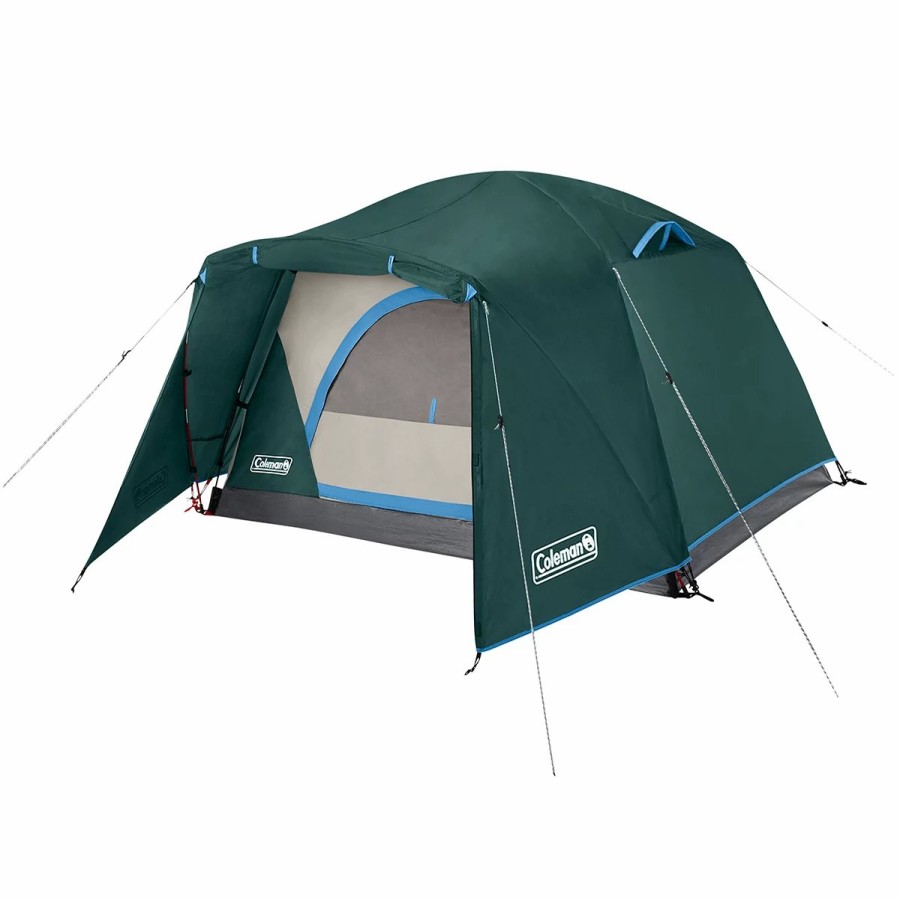 Coleman Skydome 2-Person Camping Tent With Full-Fly Vestibule, Evergreen Dome Tents