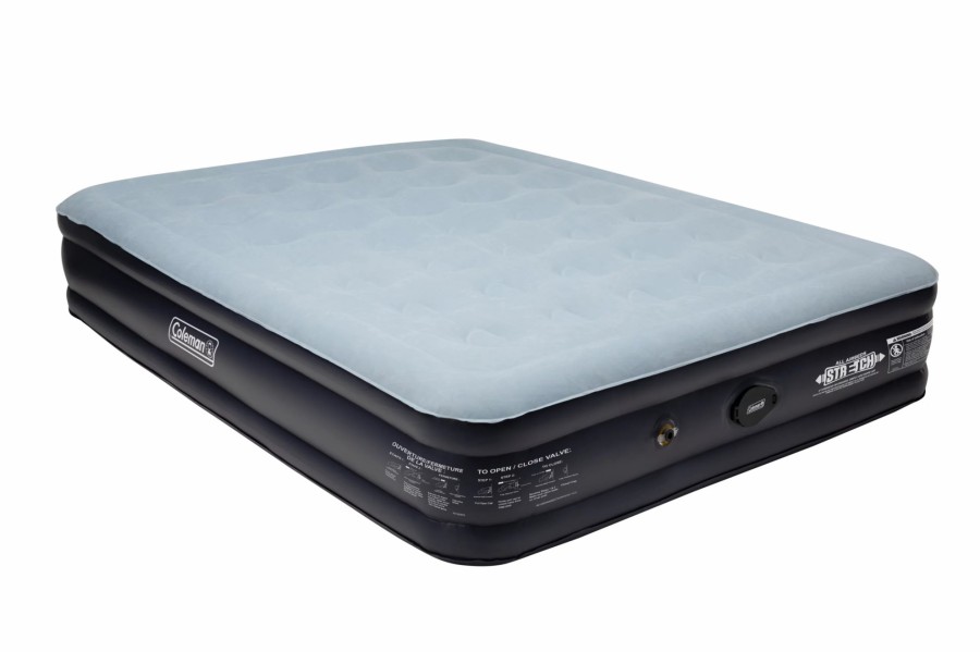 Coleman Supportrest Double-High Airbed With Built-In Rechargeable Pump Queen Emergency Prep