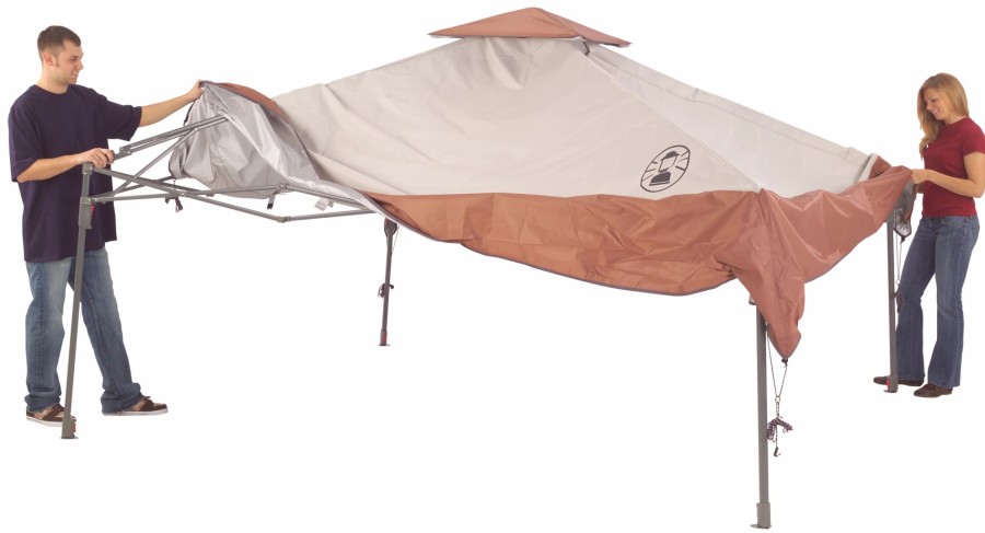 Coleman 13 X 13 Canopy Sun Shelter, Khaki Backyard Entertaining