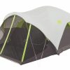 Coleman 6-Person Steel Creek Fast Pitch Dome Camping Tent With Screen Room, Green Dome Tents