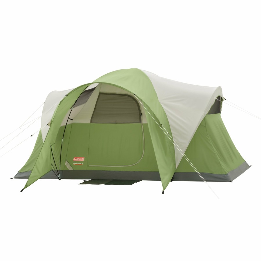 Coleman 6-Person Montana Cabin Camping Tent With Extended Awning Dome Tents