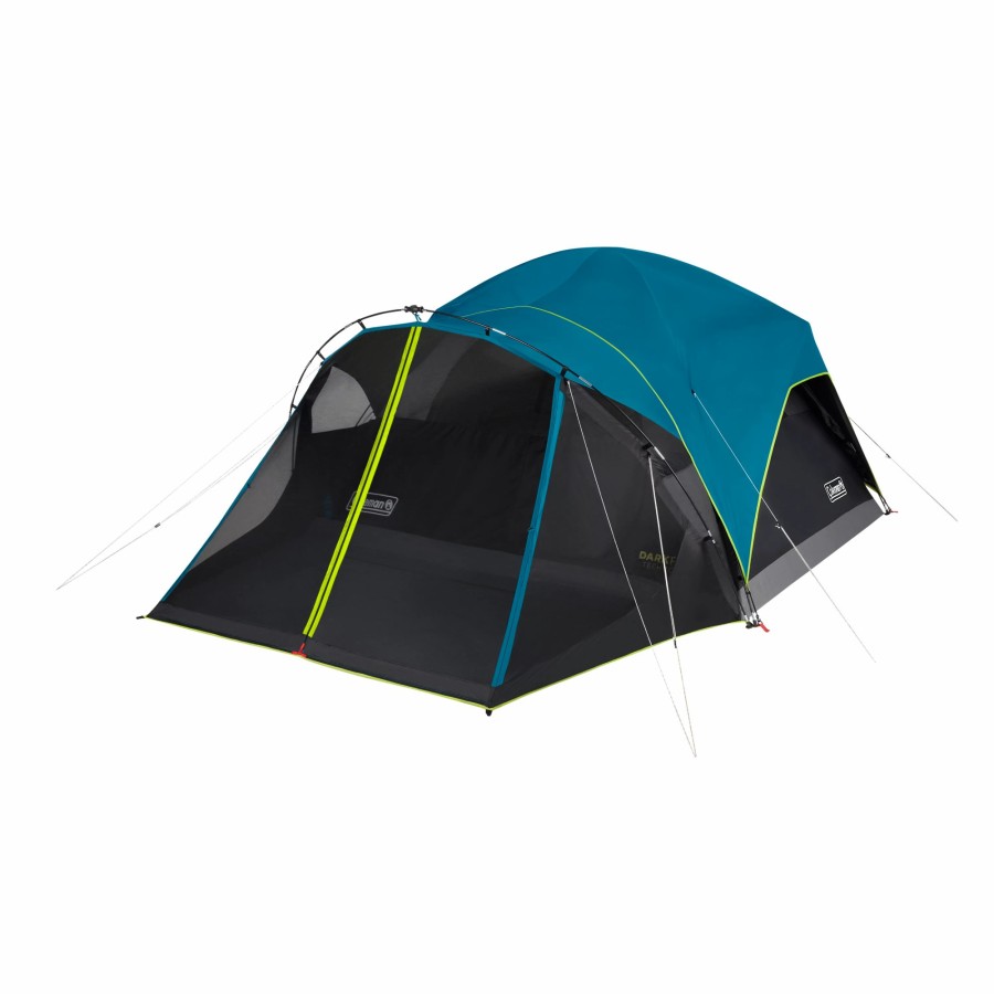 Coleman 6-Person Carlsbad Dark Room Dome Camping Tent With Screen Room Dome Tents