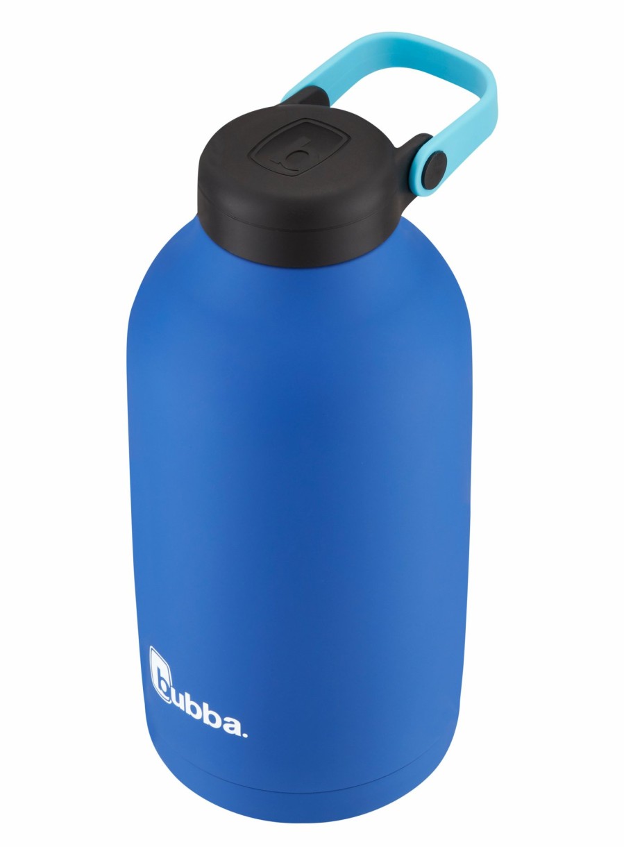 Coleman Bubba Radiant Stainless Steel Simple-Lid Rubberized Water Bottle, 64 Oz, Cobalt Tailgate Must-Haves